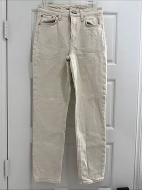 rag & bone Cream Boot Cut Jeans